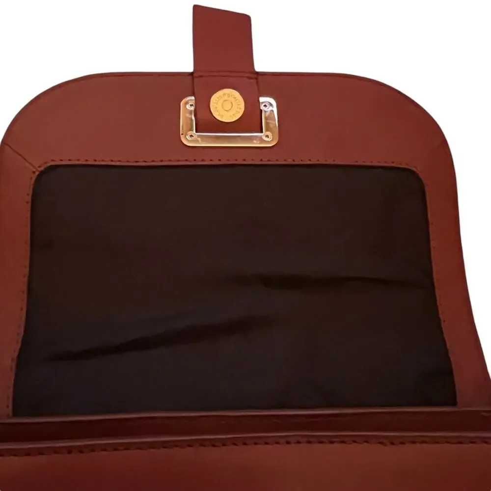 NEW PAUL COSTELLOE LONDON Bag Leather Purse Red Brown FAST SHIPPING 1122-54